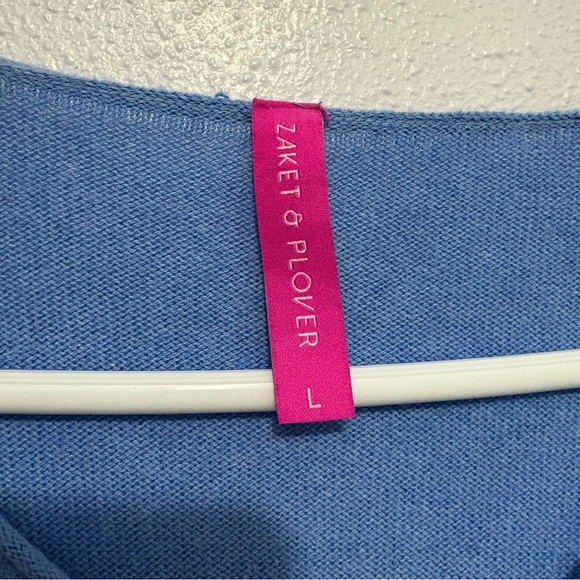 Zaket & Plover Blue Sweater Cashmere and Cotton - Picture 2 of 10